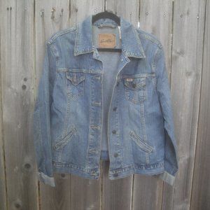 Levis Jacket Ladies Distressed Denim Trucker Jacket Large